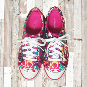 🔺Sold🔺COACH Barrett Signature Poppy Pink SZ 7.5